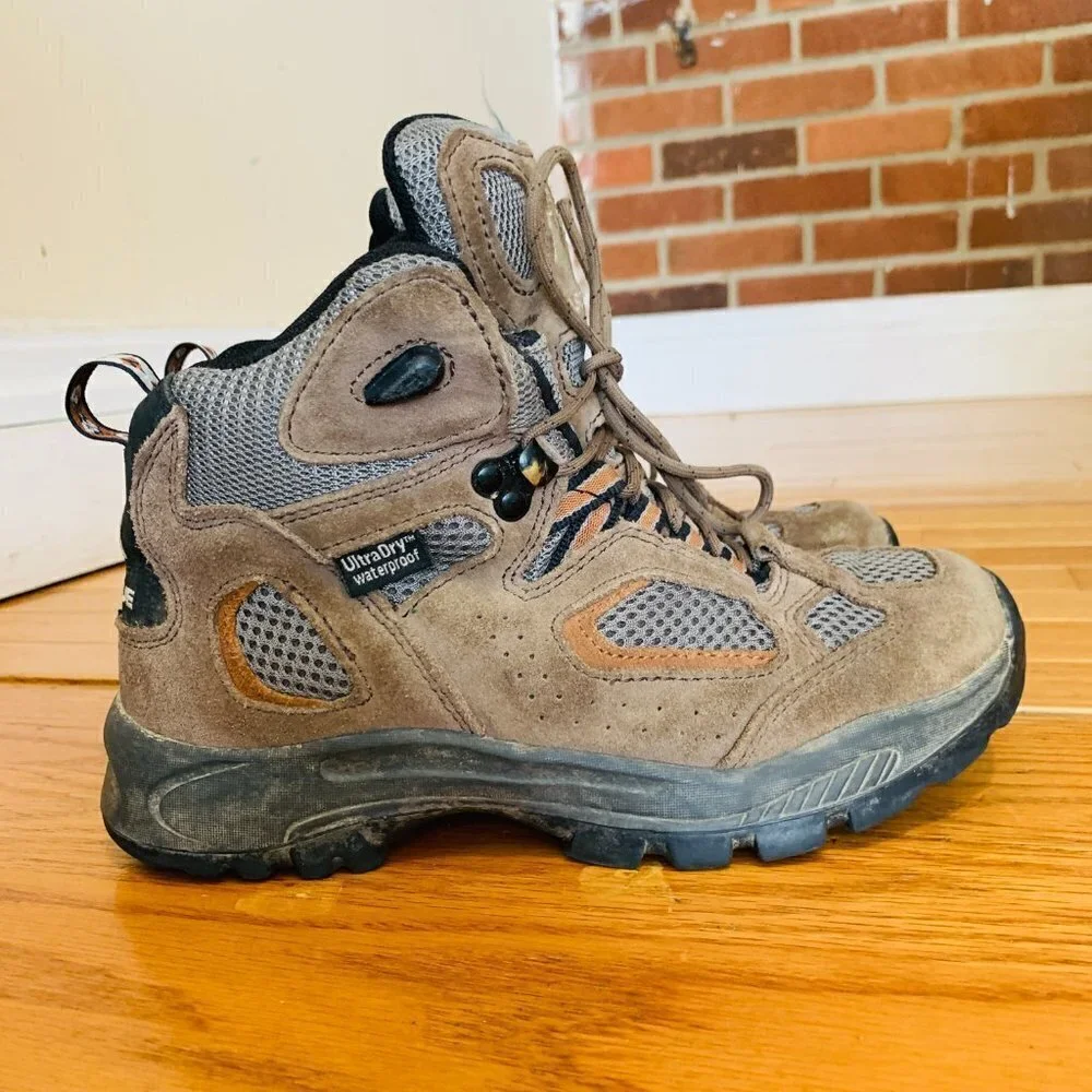 Vasque Breeze Mid Waterproof Boots Size 4 Youth Brown Leather Hiking